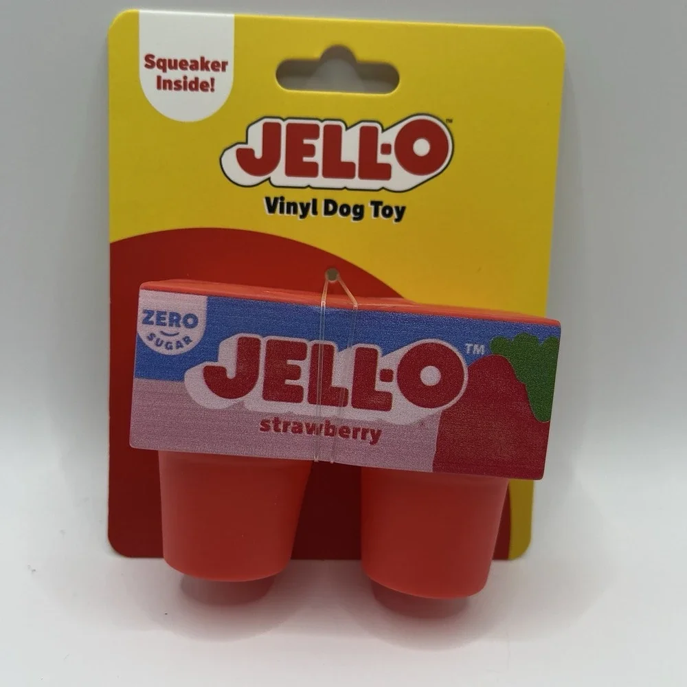 🐶 NWT Lot of 4 Squeaky Dog Toys Jell-O Heinz Jolly Rancher Kool-Aid 🐶